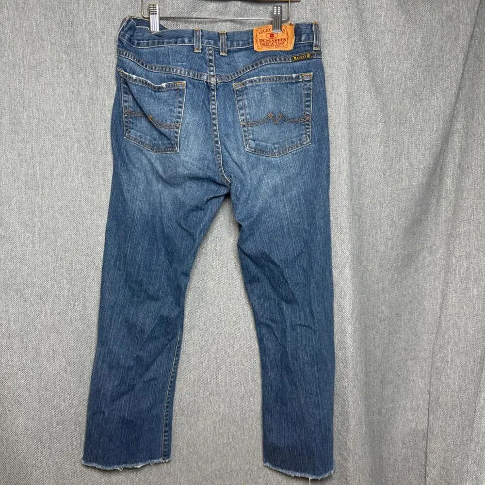 Lucky Brand Dungarees USA Made Y2K Rare‎ Vintage Sweet N Low Ankle Women's 29/30 - Picture 2 of 7